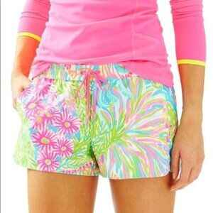 Lilly Pulitzer Run Around Luxletic Short in pattern Multi Lovers Coral large